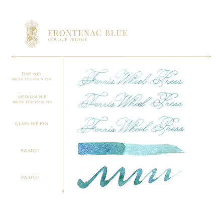 Ferris Wheel Press Fountain Pen Ink - Frontenac Blue