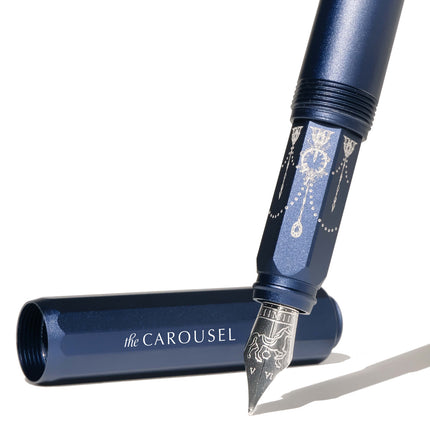 Ferris Wheel Press Aluminium Carousel Fountain Pen - Glistening Glass