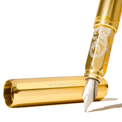 Ferris Wheel Press Aluminium Carousel Fountain Pen - Plaited Gold Tress