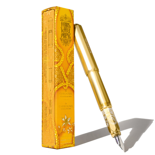 Ferris Wheel Press Aluminium Carousel Fountain Pen - Plaited Gold Tress