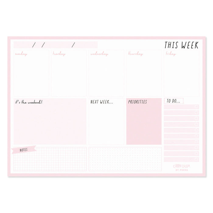 Pukka Carpe Diem - Weekly Planner Pad - A4