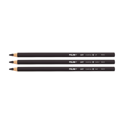 Milan Charcoal Art Pencils - Pack of 3