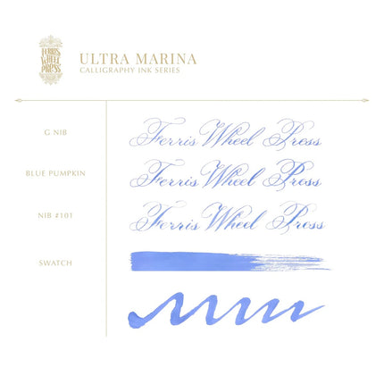 Ferris Wheel Press Calligraphy Ink - Ultra Marina 28ml