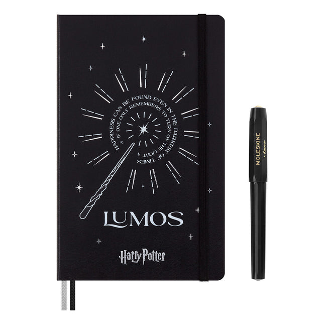 Moleskine Harry Potter Lumos Notebook & Kaweco Rollerball Pen Set
