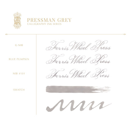 Ferris Wheel Press Calligraphy Ink - Pressman Grey 28ml