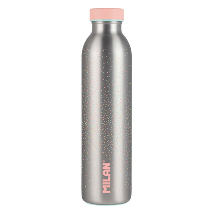 Milan Stainless Steel Isothermal Bottle - 590ml - Silver Series - Pink