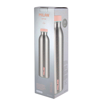 Milan Stainless Steel Isothermal Bottle - 590ml - Silver Series - Pink