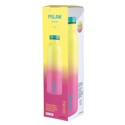 Milan Stainless Steel Isothermal Bottle - 590ml - Sunset Series - Pink