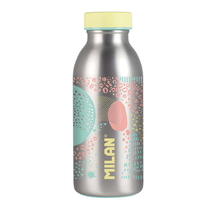 Milan Stainless Steel Isothermal Bottle - 350ml - Silver Series - Yellow