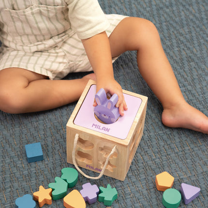 Milan Wooden Educational Toy - Rabbit Cube