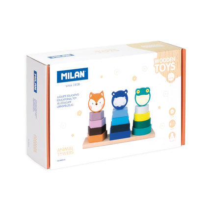 Milan Wooden Educational Toy - Animal Towers