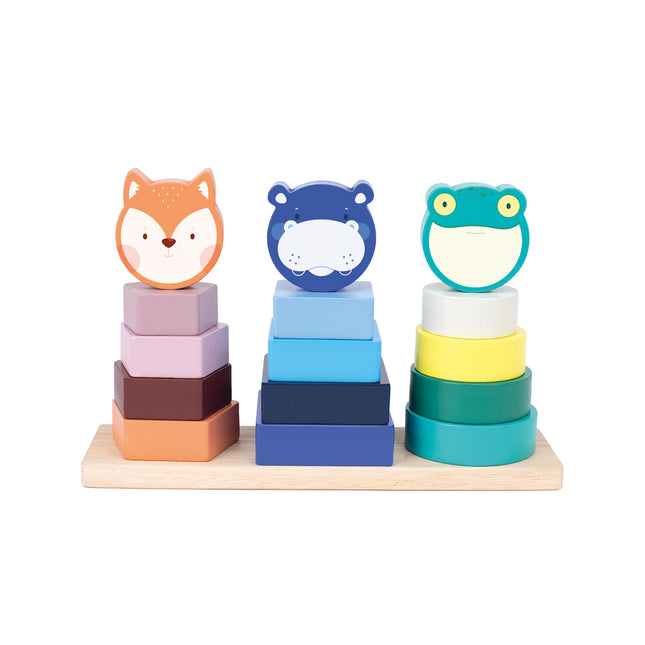 Milan Wooden Educational Toy - Animal Towers