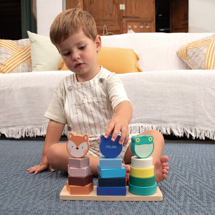 Milan Wooden Educational Toy - Animal Towers