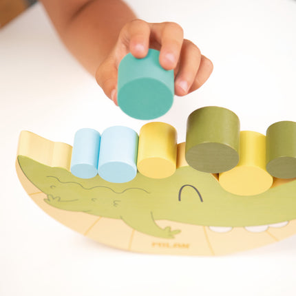 Milan Wooden Educational Toy - Coco Balance Crocodile