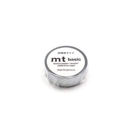 MT Washi Tape 15mm x 7m - High Brightness Silver