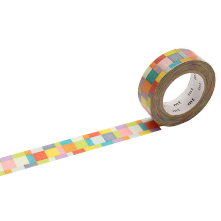 MT Washi Tape 15mm x 7m - Mosaic Bright