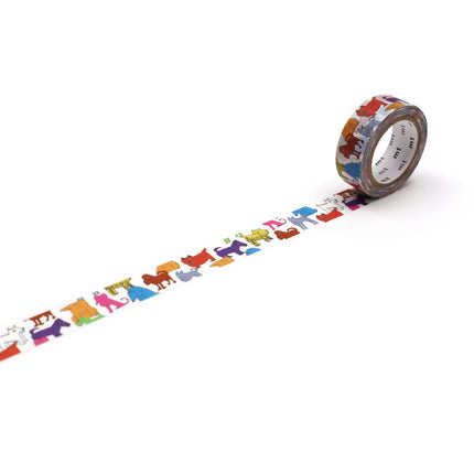 MT Washi Tape 15mm x 7m - Lisa Larson Colorful Dog