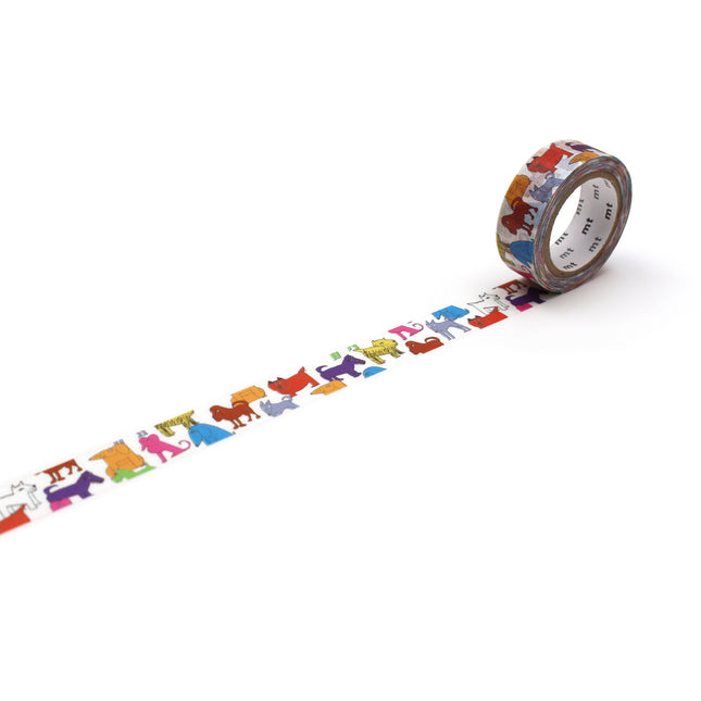 MT Washi Tape 15mm x 7m - Lisa Larson Colorful Dog