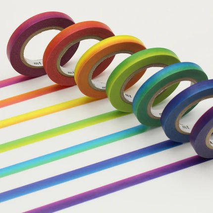 MT Washi Tape 6mm x 10m - Rainbow Assortment Set of 7