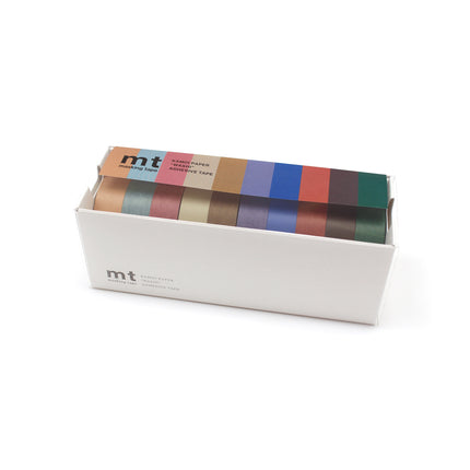 MT Washi Tape 15mm x 7m - Muted Colours Set of 10