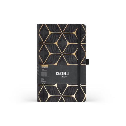 Castelli Gold Pocket Notebook - Flower - Ruled