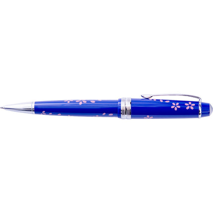Cross Bailey Light - Cherry Blossom Glossy Blue Resin with Chrome Trim - Ballpoint Pen