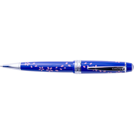 Cross Bailey Light - Cherry Blossom Glossy Blue Resin with Chrome Trim - Ballpoint Pen
