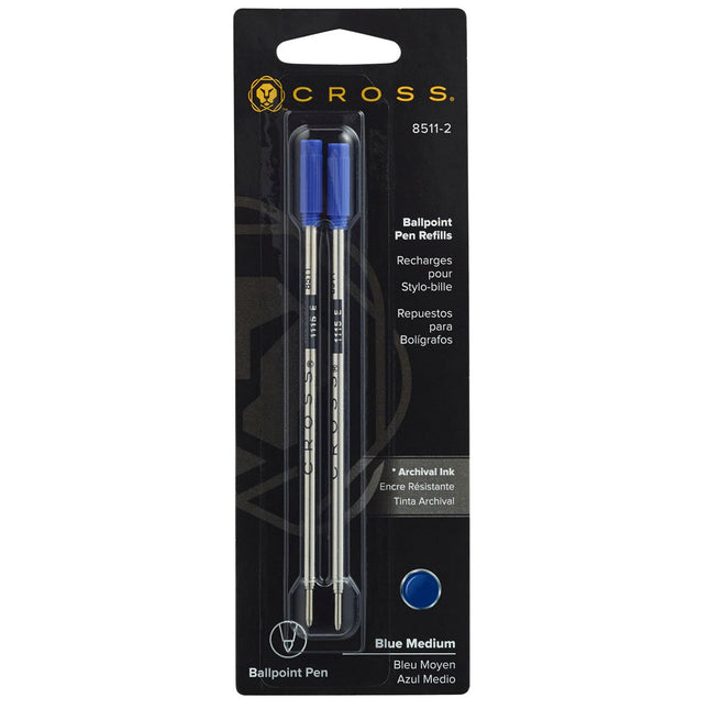 Cross 8511 Refill Ballpoint - Blue Medium - 2 Pack