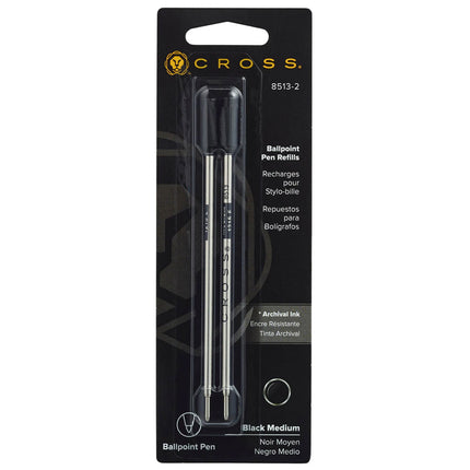 Cross 8513 Refill Ballpoint - Black Medium - 2 Pack