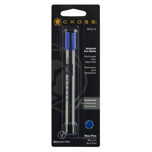 Cross 8512 Refill Ballpoint - Blue Fine - 2 Pack