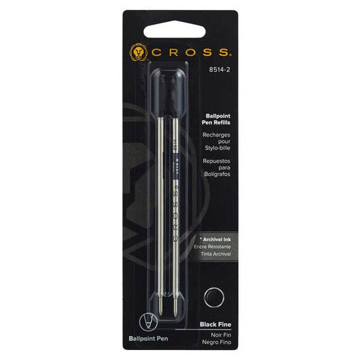 Cross 8514 Refill Ballpoint - Black Fine - 2 Pack