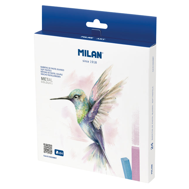 Milan Soft Pastels Pack of 24 - Metallic