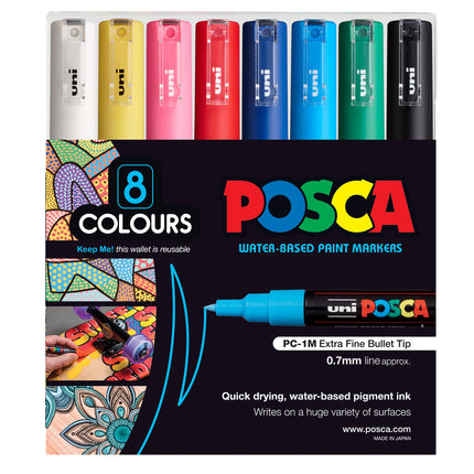 Uni Posca Marker PC-1M - Pack of 8
