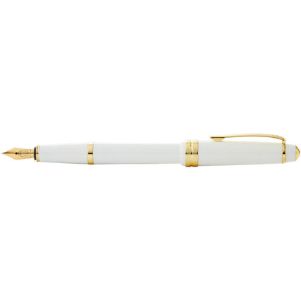 Cross Bailey - Light Polished White Resin and Gold -  Fountain Pen  - Medium