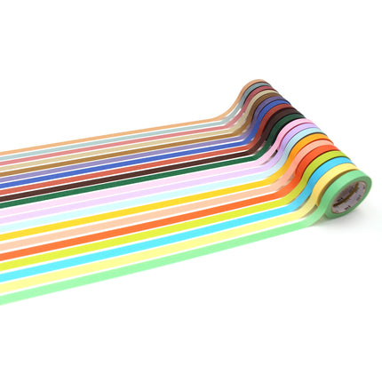MT Washi Tape 7mm x 7m - Light & Muted Colours Set of 20