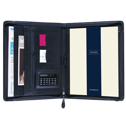 Debden Compendium - A4 - Portfolio Executive Zippered - PU Black