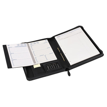 Debden Portfolio Plus A4 - Executive Compendium A5 - Week to View - Undated - Black