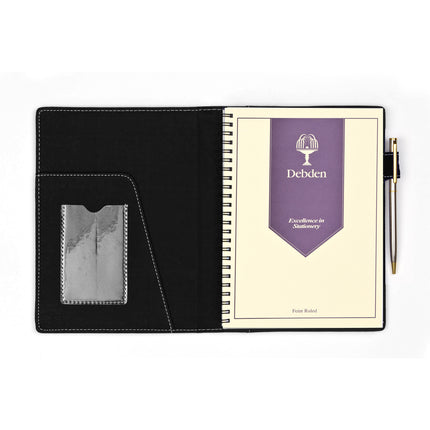 Debden Compendium - A5 - Fashion Wiro Notebook - PU Black