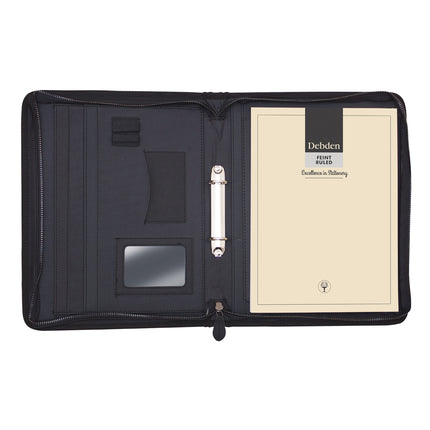 Debden Compendium - A4 - 2-Ring Zippered - PU Black