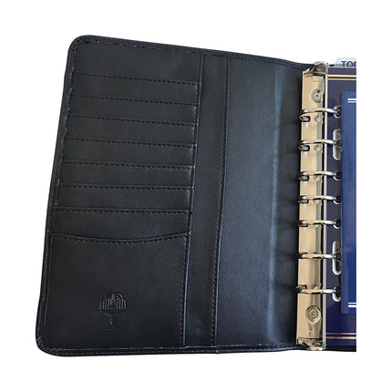 Debden Dayplanner - Organiser - Desk - Snap Closure PU Black