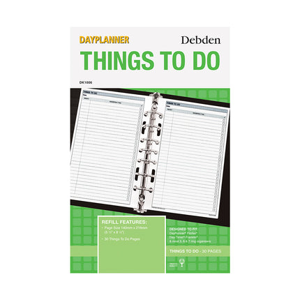 Debden Dayplanner - Desk - Things to Do - Refill
