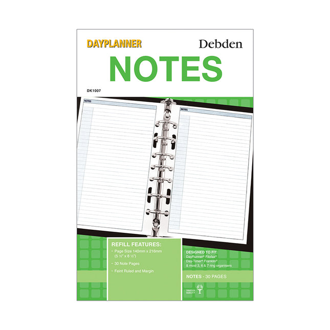 Debden Dayplanner - Desk - Notes - Refill