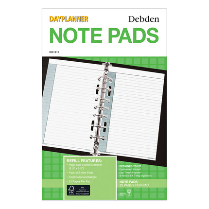 Debden Dayplanner - Desk - Note Pads 2 Pack - Refill