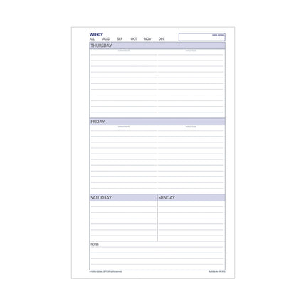 Debden Dayplanner - Desk - Week to View Undated - Refill