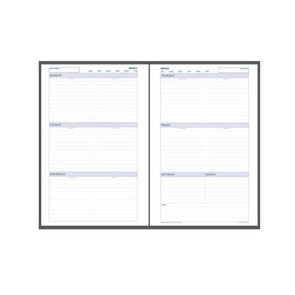 Debden Dayplanner - Desk - Week to View Undated - Refill