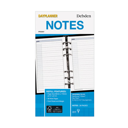 Debden Dayplanner Personal - Notes - Refill