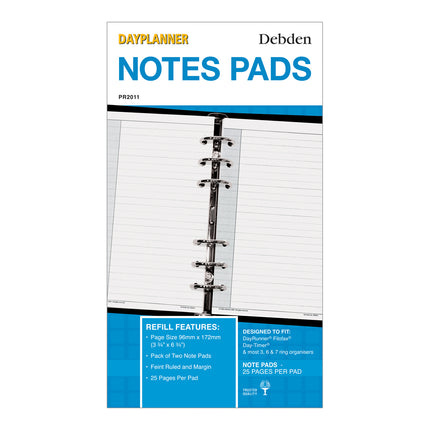 Debden Dayplanner Personal - Note Pads 2 Pack - Refill