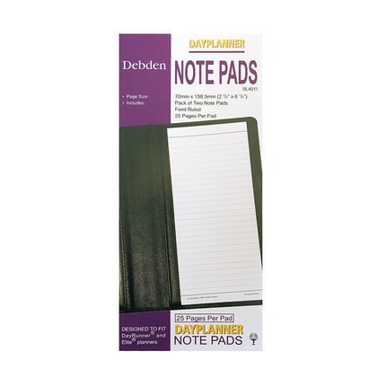 Debden Dayplanner - Slim - Note Pads 2 Pack - Refill