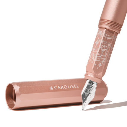 Ferris Wheel Press Aluminium Carousel Fountain Pen - Rose Petal Plush