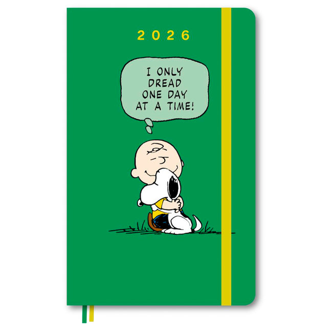 Moleskine Charlie & Snoopy Diary 12 Month Daily Hard Cover Large Green 2026